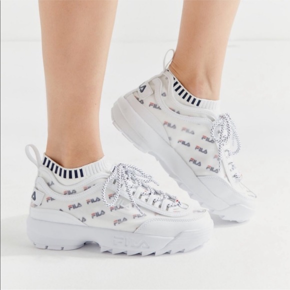 Fila Shoes - FILA Disruptor Monomesh 7.5 Sockfit Sneaker shoes platform shoes street wear
